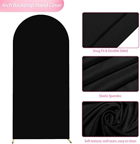 Wokceer 6FT Arch Backdrop Stand and Cover Set,Arch Stand with Black Cover - Image 4