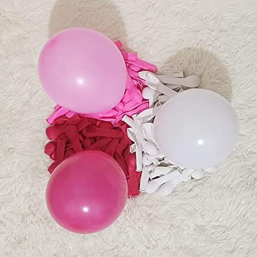 300 Pack Hot Pink Light Pink and White Balloons 5 Inch Pink White and Rose Red Mini Latex Assorted Colors Small Balloon for Birthday Wedding Baby Shower Valentine's Day Party Decorations - Image 2