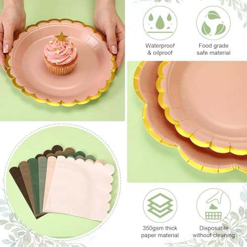 144 Pcs 48 Guests Woodland Baby Shower Tableware Set - Image 4