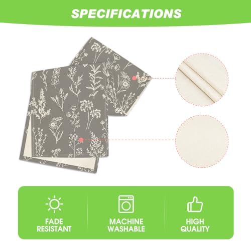 Artoid Mode Leaves Flowers Spring Table Runner, Seasonal Kitchen Dining Table Decoration for Home Party Decor 13x72 Inch - Image 5