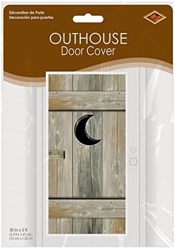 Beistle Outhouse Door Cover Rustic Wood Look Decoration 5 Feet x 30 Inches - Image 5