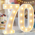 12.6 Inch Marquee Light Up Numbers 70 for Party Decorations by NANXU