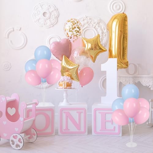 Voircoloria Balloon Stand Kit for Table Party Decor, 6 Sets, Blue and Pink - Image 5