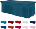 Smiry Spandex Elastic Fitted Table Cloth Skirt for 8FT Rectangle Table by Smiry