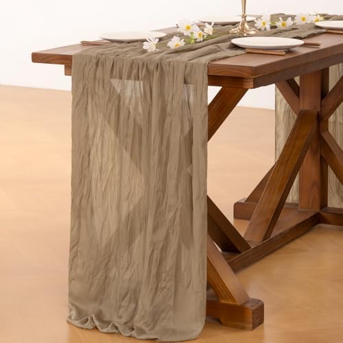 Cheesecloth Table Runner Fall Boho Wedding Birthday Party Home Decor - Image 5