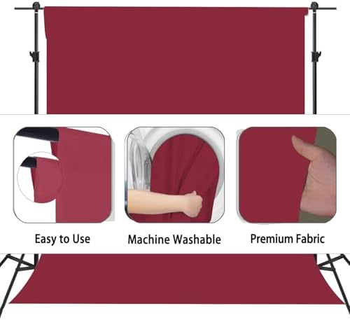 Burgundy Photography Backdrop for Photoshoot, Fabric 10x10ft - Image 6