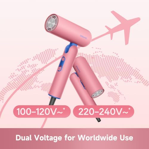 Dreame PocketCake Dual Voltage Travel Hair Dryer,Blow Dryer with Diffuser - Image 3