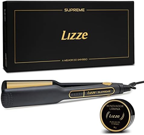 Professional Flat Iron Hair Straightener Plancha De Cabello Professional - Titanium Hair Iron Straightens Frizzy Hair Curls - Sleek Salon Hair Styling Tool - Lizze Supreme 1.5" Pro Straightening Iron by LizzeEquipments