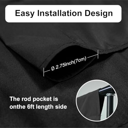 Black Backdrop Background,10 X 20 FT Large Photography Backdrop Photo Background Screen for Photography Photo Booth Backdrops for Photoshoot Background Screen Parties Curtain - Image 4