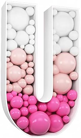 3FT DIY Mosaic Balloon Letter U Frame, Fillable Party Backdrop Decor by JW+Passion+-+Premium+Quality%2C+Made+With+Passion