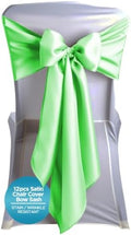 Leading Linens 12 pcs Apple Green 108"x8" Satin Bow Sash Chair Cover Decor by LeadingLinens