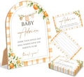 A Little Cutie Baby Shower Games, Orange Advice For Parents To Be, 6x8 Inch Arch Wooden Sign With Stand And 50 Advice Cards, Gender Reveal Party Supplies & Decorations -LN09 by Unknown