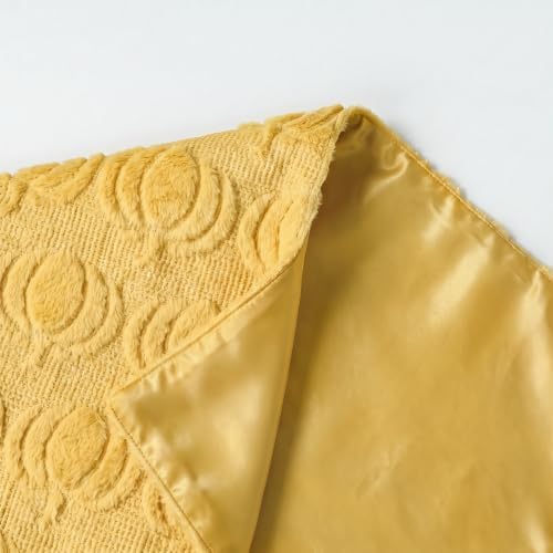 Artoid Mode Ginger Soft Faux Fur Pumpkins Fall Table Runner 13x72 Inch - Image 5