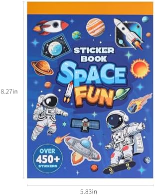 24 Sheets Space Stickers - 450+ Vibrant Planets, Astronauts and Rockets Decal Sticker Book for DIY Craft, Scrapbooking, Journaling and Laptop Decoration, Outer Space Stickers, Men, Women - Image 3