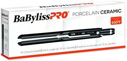 BaBylissPRO Porcelain Flat Iron Hair Straightener, Hair Straightener Iron for Professional Salon Results and All Hair Types - Image 3