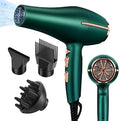 2000 Watt Negative Ionic Hair Dryer, Professional Salon Blow Dryer, Low Noise Fast Drying & Powerful AC Motor and Diffuser Comb for Men Women,3 Heat & 2 Speed Settings, Easy to Use- Green by ARDIRO