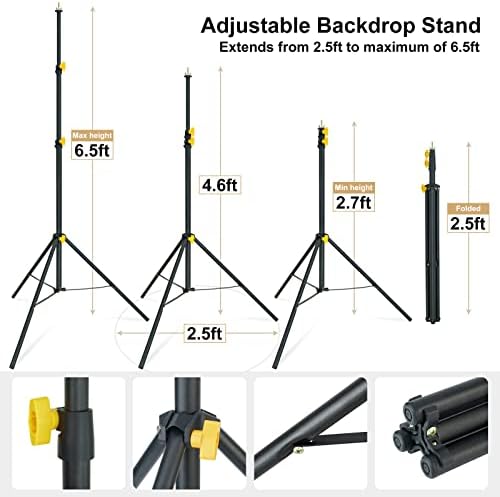 LINCO Lincostore Backdrop Stand Kit 10x6.5ft for Photography 4171 - Image 5