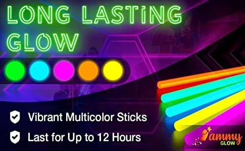410 Pcs Glow Sticks Bulk, Glow in The Dark Party Supplies, 12 Hours Glow Party Pack 8 inch, Mardi Gras, Party Favors - Image 5