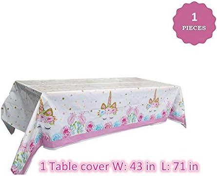 Unicorn Birthday Decorations Party Set, Unicorn Plates and Napkins, 32 Plates, 16 Napkins, 1 Table Cover - Image 7