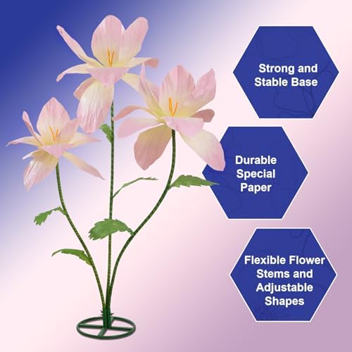 5.6 Ft Large Paper Flowers Gradation Pink - Image 6