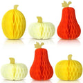 Fourluoo 6 Pcs Fall Pumpkin Table Decor, Pumpkin Honeycomb Centerpiece by Fourluoo