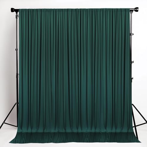 20x10FT Dark Green Backdrop Curtains for Wedding Parties, Wrinkle Free Photo Backdrop Curtains for Wedding Birthday Party Baby Shower, Fabric Drape with Rod Pockets 5ft x 10ft, 4 Panels - Image 6