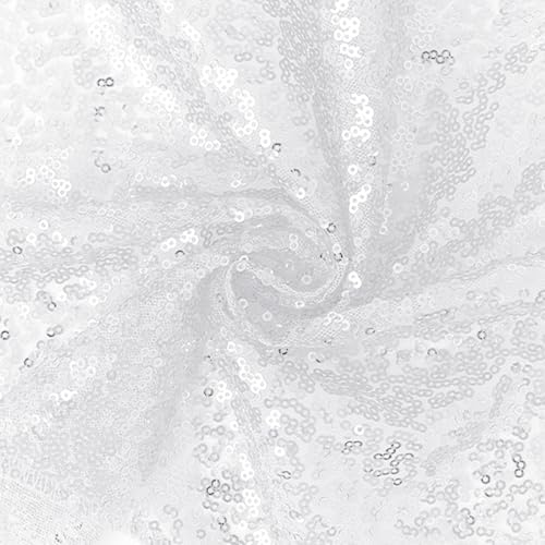 2 Packs 12 x 72 inches Sequin Table Runner, White Glitter Table Runner for Birthday Party Supplies Wedding Engagement Baby Shower Holiday Celebration Event Decorations - Image 4