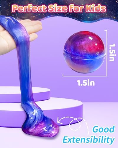 24 Pack Galaxy Slime Party Favors Classroom Prizes for Kids Teens 4-8, 8-12 - Image 5