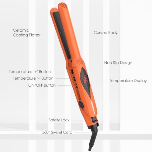 BANGMENG Small Flat Iron, 1/2 Inch Mini Hair Straightener for Short Hair - Image 6