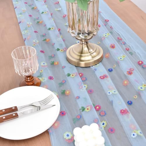 3 Pack Flower Table Runner Floral Daisy Fall Wedding Birthday Party Decor - Image 4