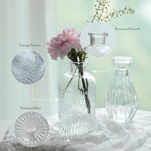 Bud Vases Set of 36,Small Vases for Centerpieces, Glass Bud Vase in Bulk, Mini Vintage Flowers Vase for Wedding, Home Table Decor,Christmas,Party Decoration,Clear - Image 4