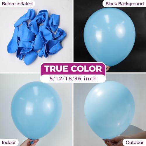 Bezente Blue Balloons 18 Inch 30 Pack Latex Large Thick - Image 2