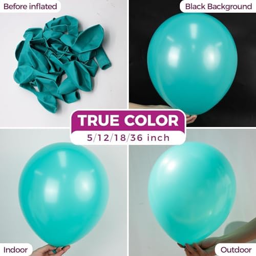 Bezente Teal Balloons 18 Inch 30 Pack Latex Large Thick - Image 2