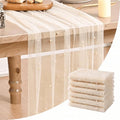 Artoid Mode 6-Pack Pearl Champine Gauze Table Runner 10FT Home Decor by ArtoidMode
