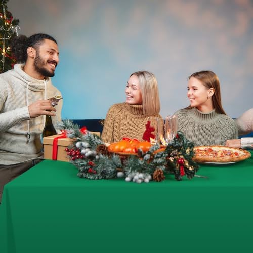 16 Pack Green Plastic Tablecloth for Rectangle Tables, Premium Decorative Green Disposable Table Cloths for Parties, Rectangle Party Table Cover for Birthday Anniversary Graduation Picnic, 54x108 Inch - Image 7