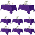 Fitable 8 Pack Purple Tablecloths 60x102 Inch for 6 Ft Rectangle Tables by Fitable