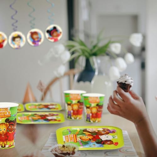 Daniel Tiger's Neighborhood Party-In-A-Box - 61 Pieces Party Kit - Quality Decorations & Supplies - Plates, Napkins, Cups, & Streamer - Image 4