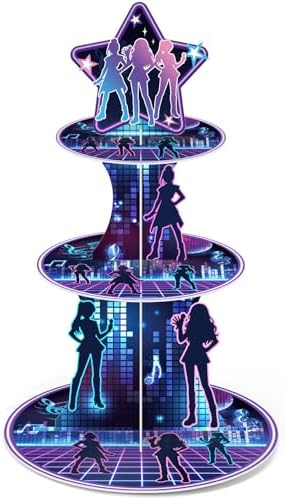 3 Tier Kpop Birthday Party Decorations Korean Pop Cupcake Stand by Unknown