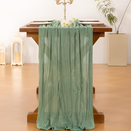 Cheesecloth Table Runner Fall Boho Wedding Birthday Party Home Decor - Image 4