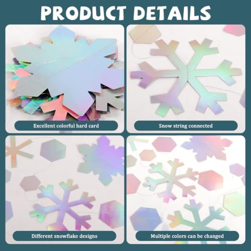 Winter Wonderland Snowflake Garland Decorations for Frozen Party Decor - Image 3