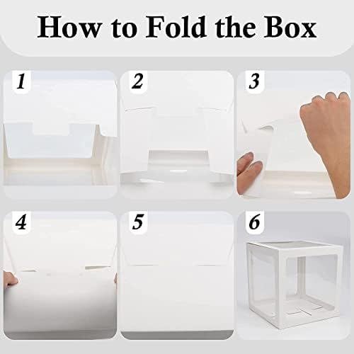 Voircoloria Baby Balloon Boxes with Letters, White, 4 Transparent Boxes - Image 6