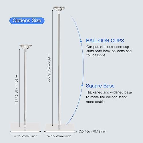 TekXYZ 23.6" Clear Acrylic Balloon Stand for Table Centerpiece, 4 Pack - Image 3
