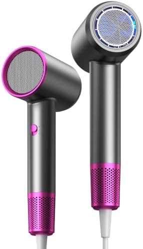 Hair Dryer Fast Dry Professional Ionic Hairdryer, Super Compact & Lightweight with Even Heat Anti-Static, Frizz-Control, Quick Drying, Energy Saving, Hairdryers for Women & Man by Unknown
