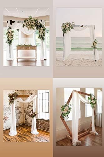 Wedding Arch Draping Fabric Sheer Chiffon Curtain Drape Wedding Party Decor - Image 5