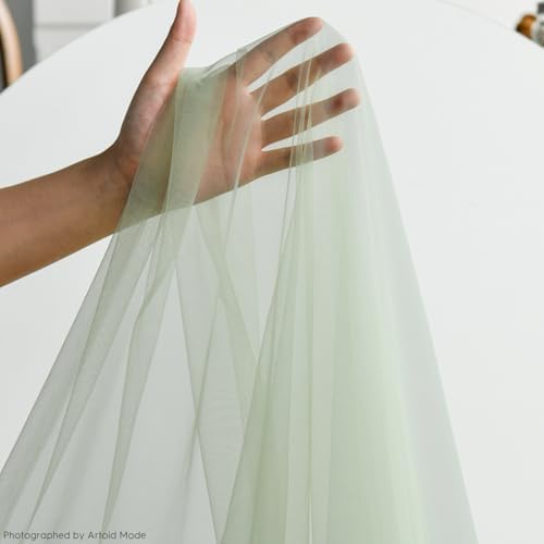 Artoid Mode Sage Green Gauze Table Runner 120 Inch 10FT, Seasonal Sheer Kitchen Dining Holiday Wedding Birthday Baby Shower Table Decor for Home Party - Image 6
