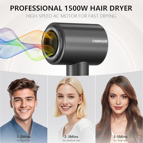 Negative Ionic Care Hair Dryer,High-Speed Blow Dryer(Black Gray) - Image 3
