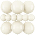 12 Pcs Cream White Round Foil Balloons Boho Birthday Prom Decor 22" 10" by vibzox
