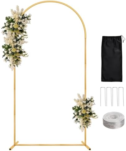 WellSign 6.6FT Metal Wedding Arch Backdrop Stand for Parties by WellSign
