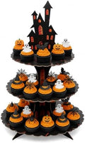 Halloween Decorations - 3 Tier Cupcake Stand for Halloween Party Decor by OHOME