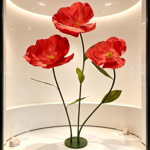 5.58FT Artificial Paper Flowers, Large Flower Backdrop - Image 3